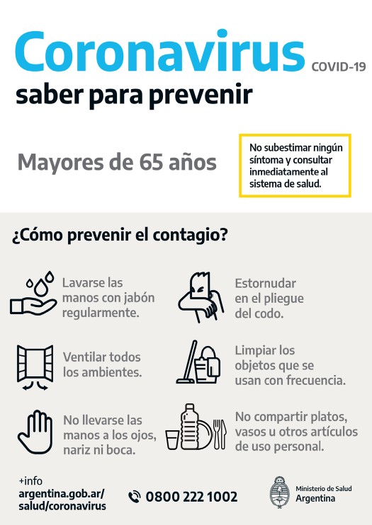 Coronavirus - Mayores de 65 años