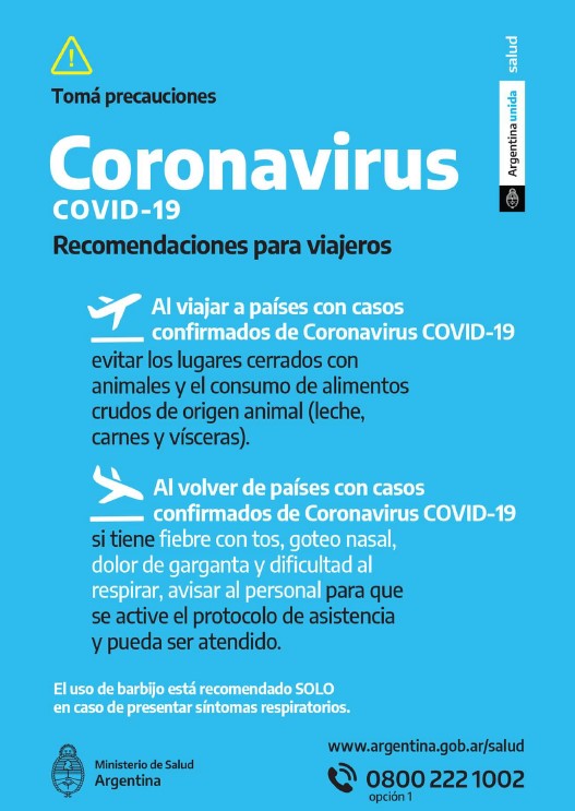 Coronavirus - Recomendaciones para viajeros